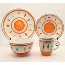 dinner set stoneware hand-painted Indian tableware set